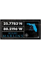 Miami Marlins Horizontal Coordinate Sign