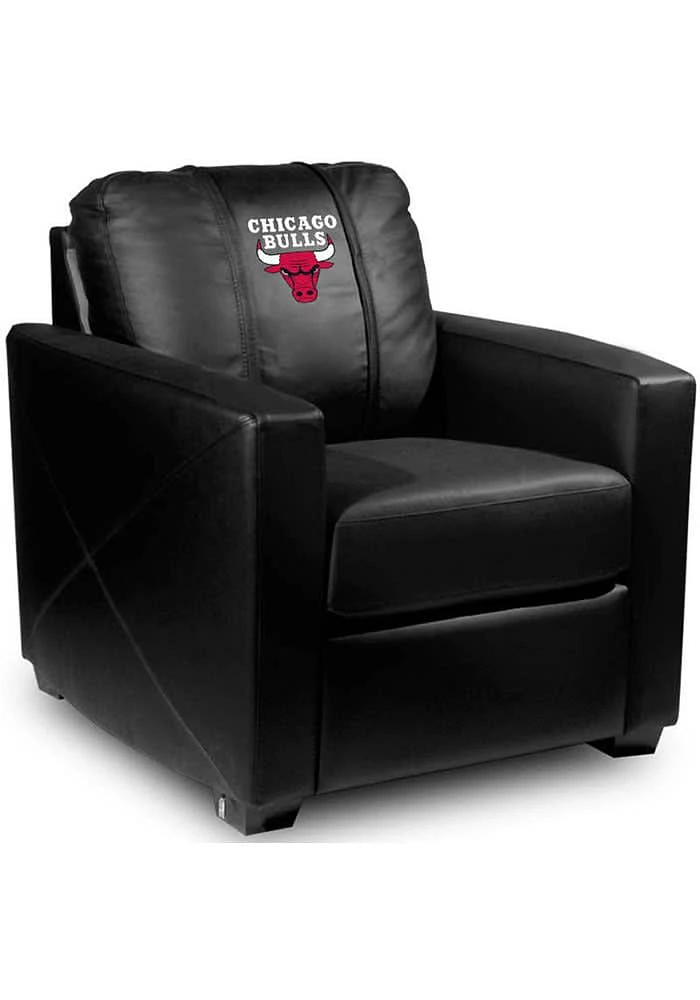 Chicago Bulls Faux Leather Club Desk Chair - Black