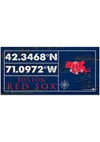 Boston Red Sox Horizontal Coordinate Sign