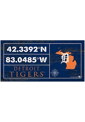 Detroit Tigers Horizontal Coordinate Sign