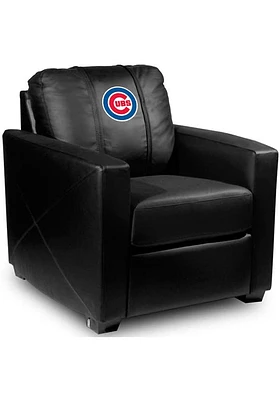 Chicago Cubs Faux Leather Club Desk Chair - Black