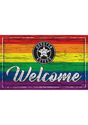 Houston Astros Welcome Pride Sign