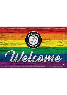 Oakland Athletics Welcome Pride Sign