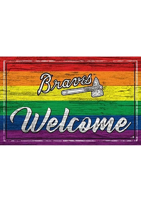 Atlanta Braves Welcome Pride Sign