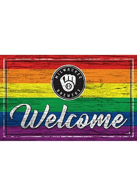 Milwaukee Brewers Welcome Pride Sign