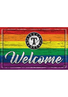 Texas Rangers Welcome Pride Sign