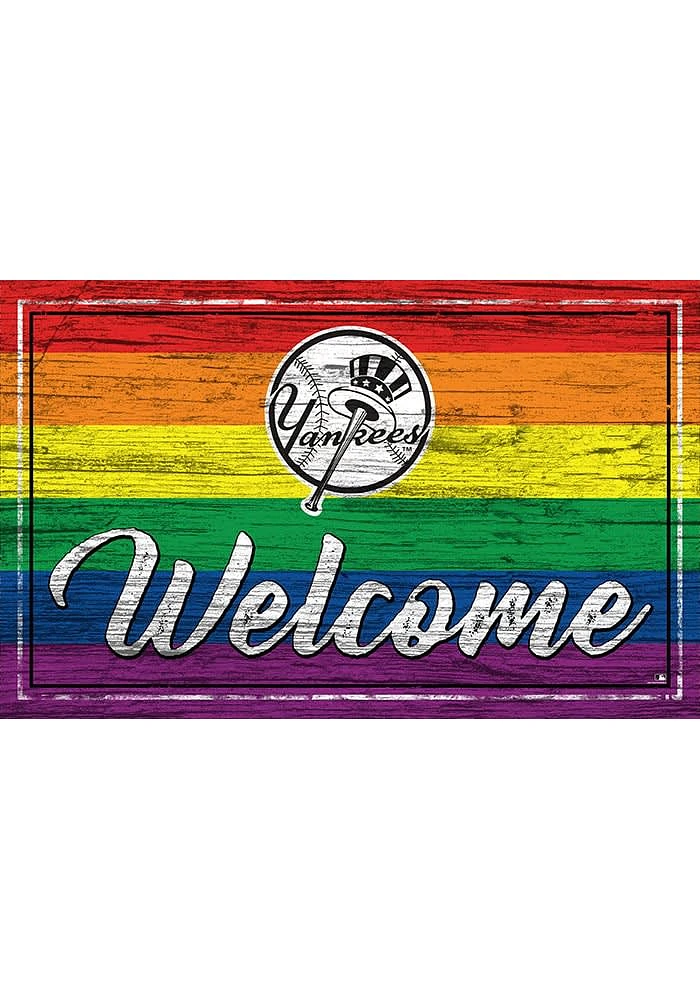 New York Yankees Welcome Pride Sign