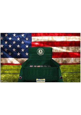 Oakland Athletics Patriotic Retro Truck Sign