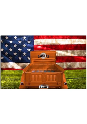 San Francisco Giants Patriotic Retro Truck Sign