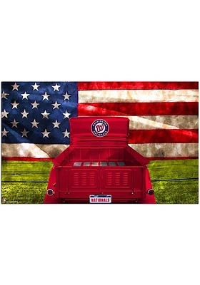Washington Nationals Patriotic Retro Truck Sign