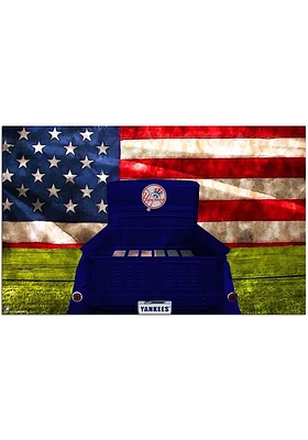 New York Yankees Patriotic Retro Truck Sign