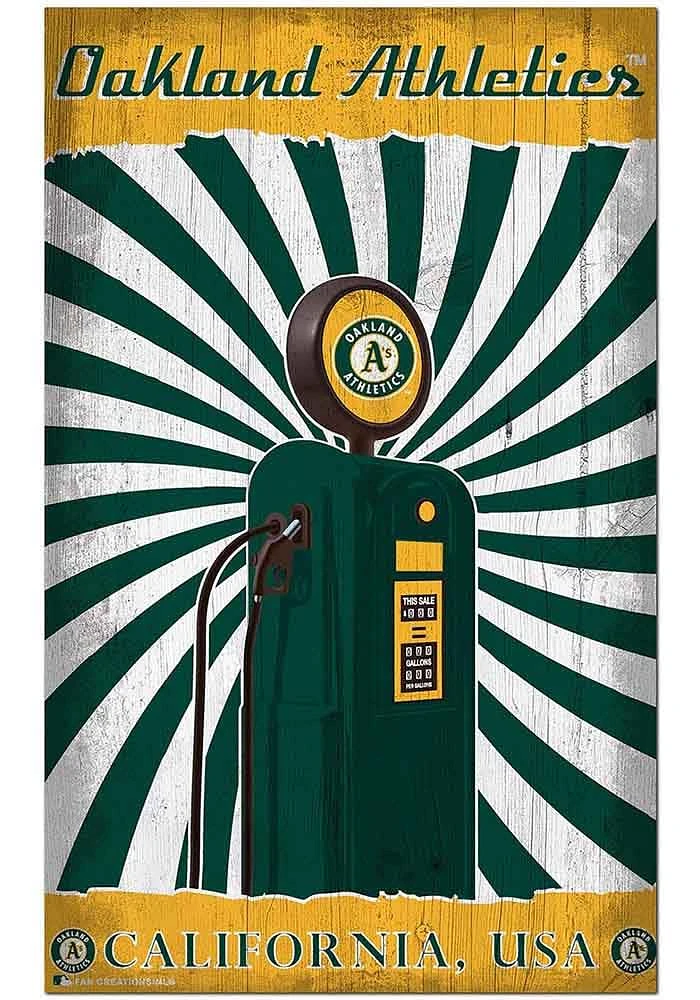 Oakland Athletics Retro Pump Location Sign
