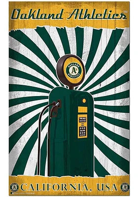 Oakland Athletics Retro Pump Location Sign