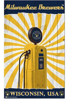 Milwaukee Brewers Retro Pump Location Sign