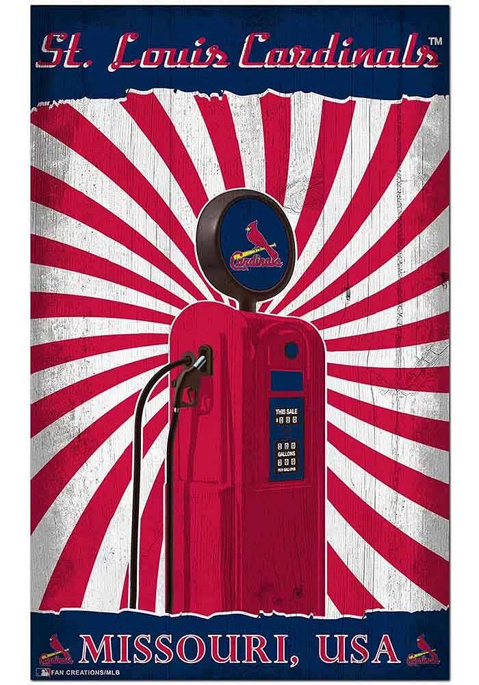 St Louis Cardinals Retro Pump Location Sign