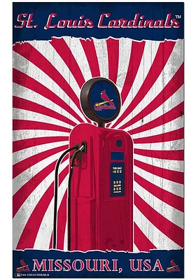 St Louis Cardinals Retro Pump Location Sign
