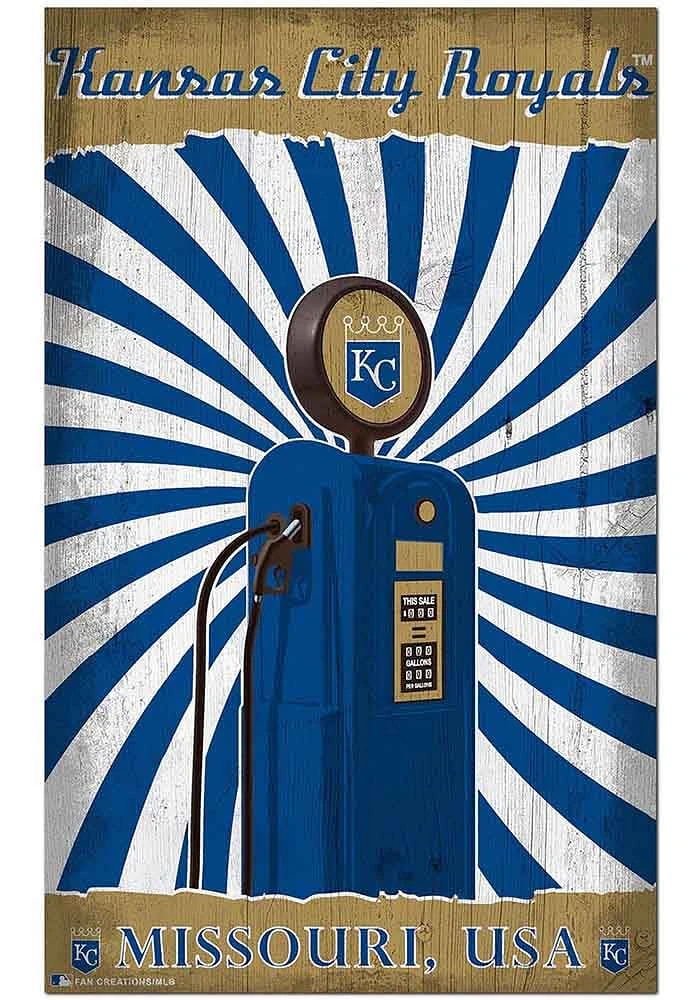 Kansas City Royals Retro Pump Location Sign - Blue