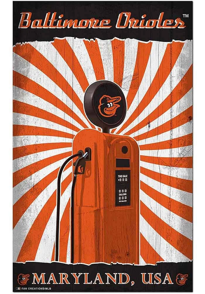 Baltimore Orioles Retro Pump Location Sign