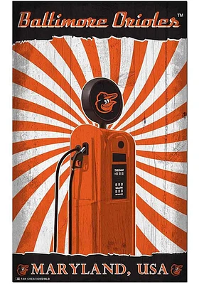 Baltimore Orioles Retro Pump Location Sign