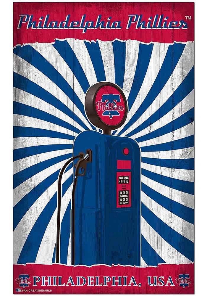 Philadelphia Phillies Retro Pump Location Sign
