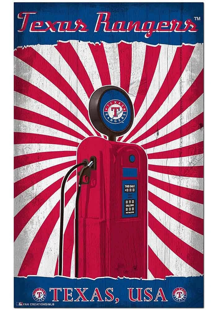 Texas Rangers Retro Pump Location Sign