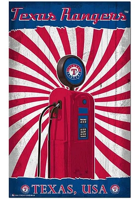 Texas Rangers Retro Pump Location Sign