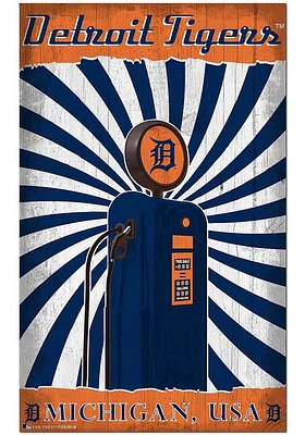 Detroit Tigers Retro Pump Location Sign