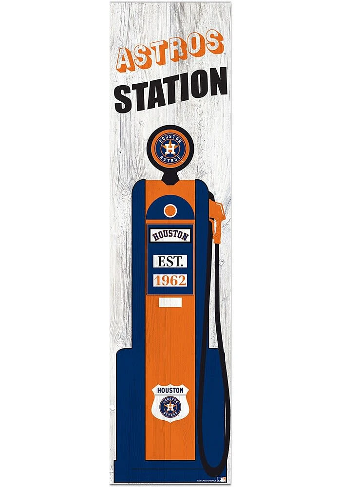 Houston Astros Retro Pump Leaner Sign
