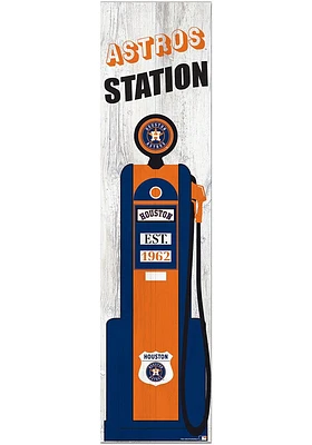 Houston Astros Retro Pump Leaner Sign