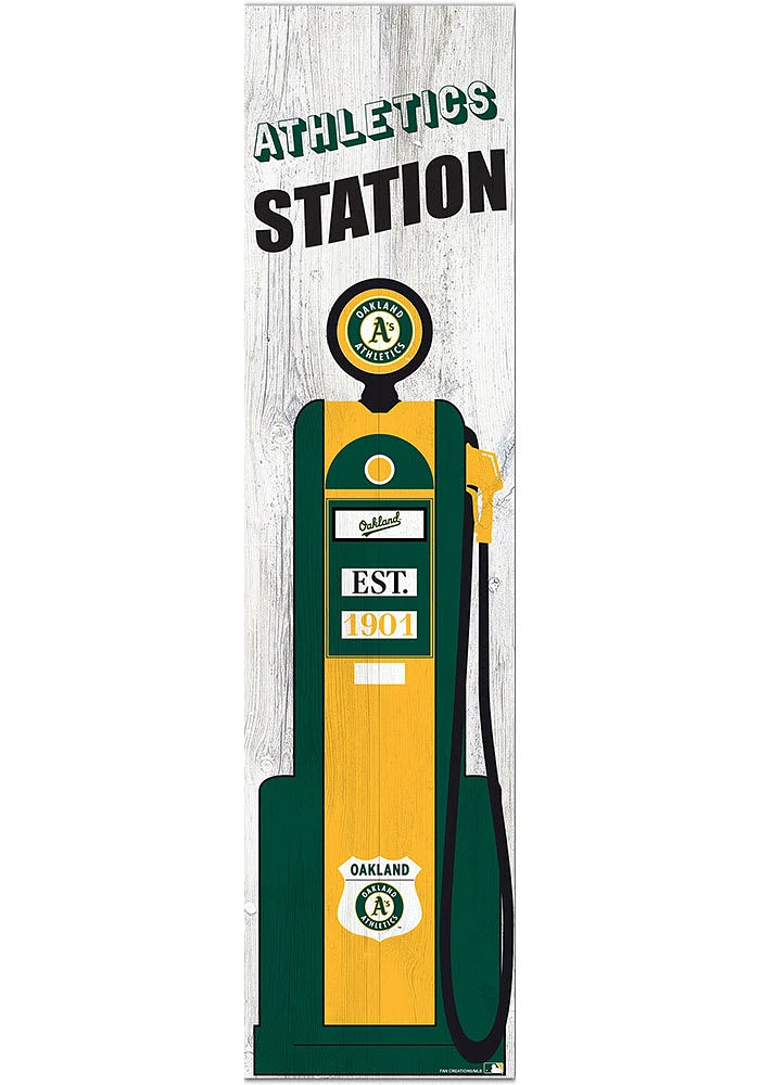 Oakland Athletics Retro Pump Leaner Sign
