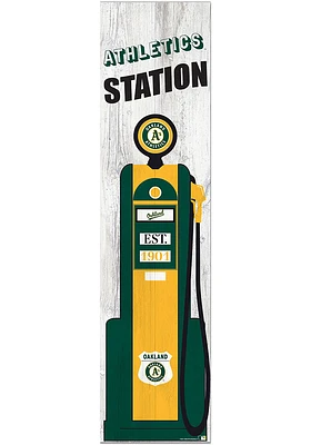 Oakland Athletics Retro Pump Leaner Sign