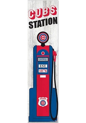 Chicago Cubs Retro Pump Leaner Sign