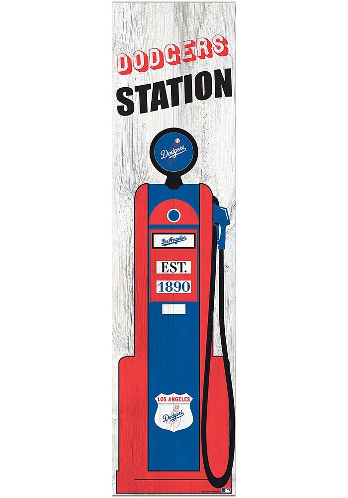 Los Angeles Dodgers Retro Pump Leaner Sign