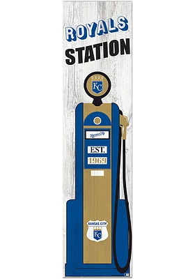 Kansas City Royals Retro Pump Leaner Sign - Blue