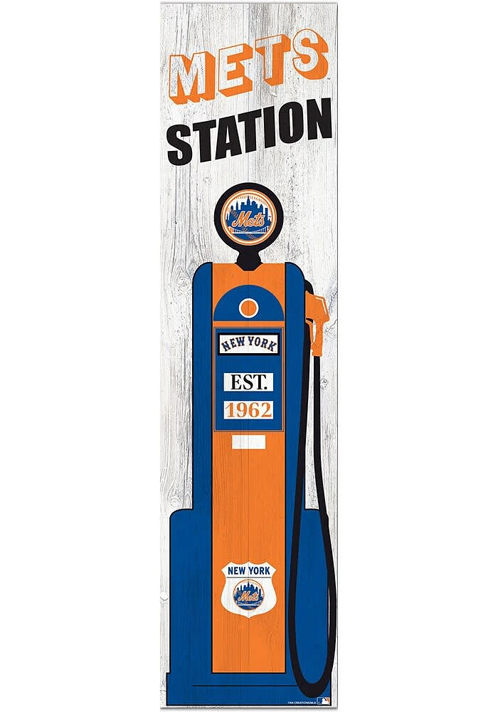 New York Mets Retro Pump Leaner Sign