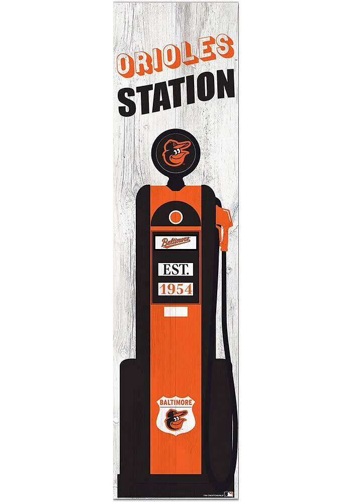 Baltimore Orioles Retro Pump Leaner Sign