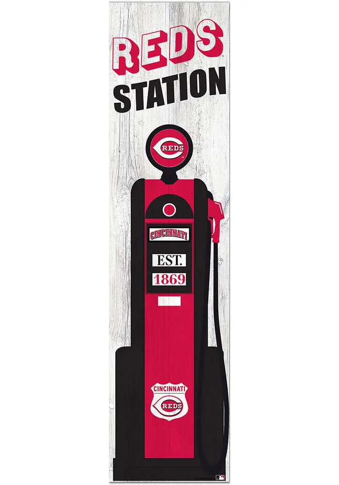 Cincinnati Reds Retro Pump Leaner Sign