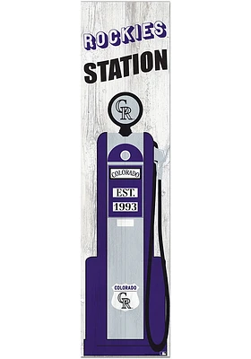 Colorado Rockies Retro Pump Leaner Sign