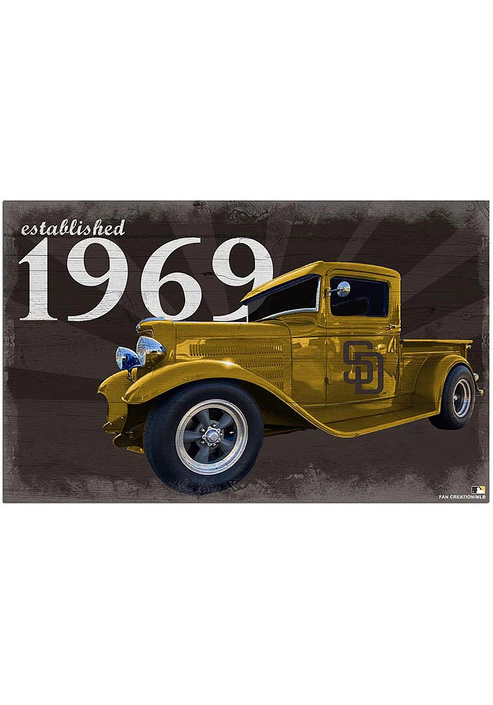 San Diego Padres Established Truck Sign