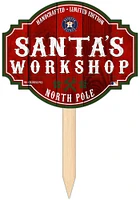 Houston Astros Santa Workshop Sign