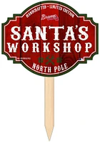 Atlanta Braves Santa Workshop Sign