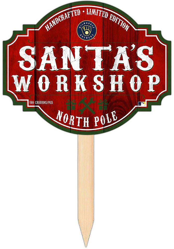 Milwaukee Brewers Santa Workshop Sign