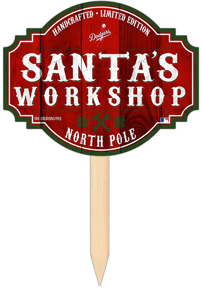 Los Angeles Dodgers Santa Workshop Sign
