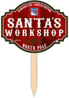 Texas Rangers Santa Workshop Sign