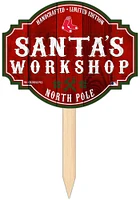 Boston Red Sox Santa Workshop Sign