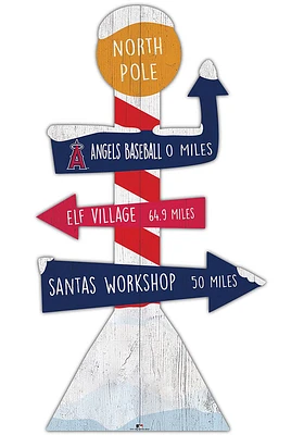Los Angeles Angels Holiday Direction Yard Sign - Red