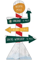 Oakland Athletics Holiday Direction Yard Sign - Green