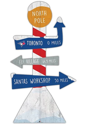 Toronto Blue Jays Holiday Direction Yard Sign - Blue