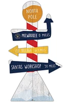 Milwaukee Brewers Holiday Direction Yard Sign - Navy Blue