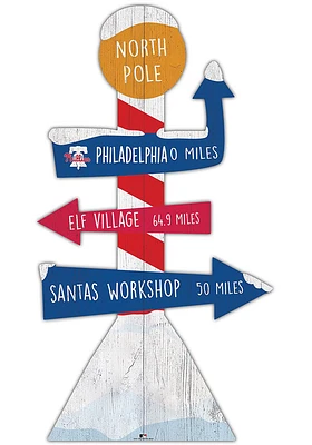 Philadelphia Phillies Holiday Direction Yard Sign - Red